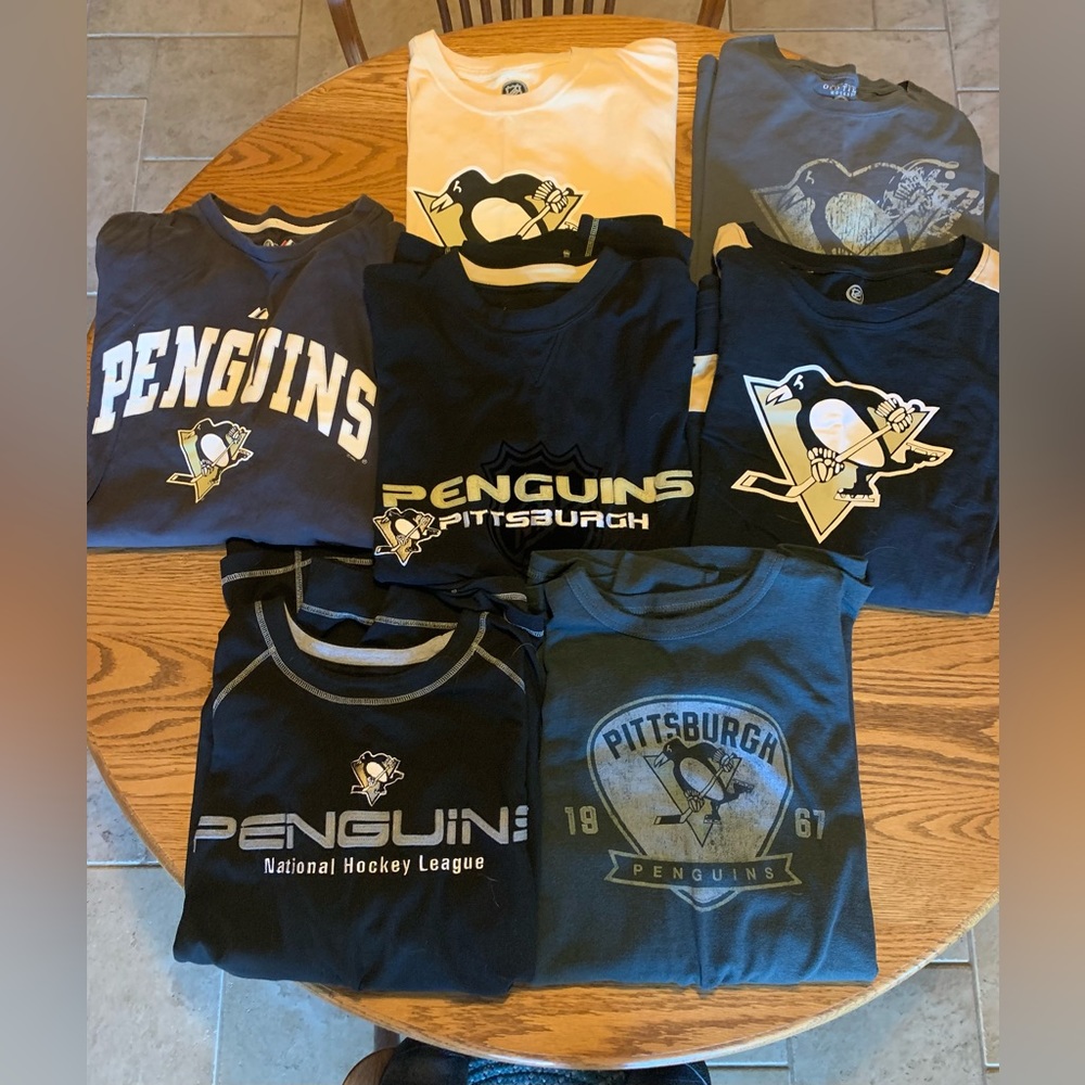 NHL Hockey Pittsburgh Penguins Mens XL Shirt Bundle All for $60
